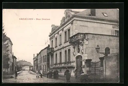 AK Charlieu, Rue Dorian, Strassenpartie