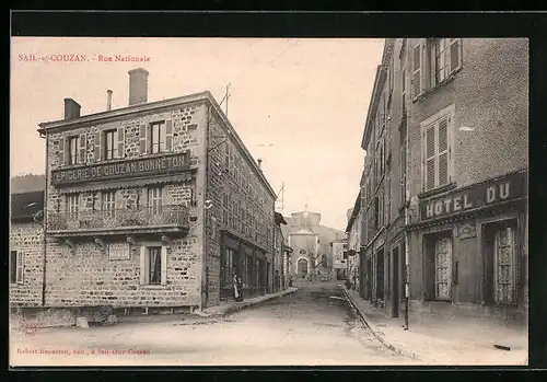 AK Sail-sous-Couzan, Rue Nationale, Strassenpartie