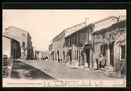 AK St-André, Grande rue, Strassenpartie