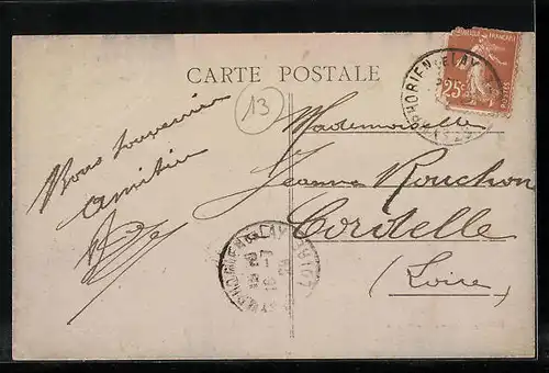 AK St-Symphorien-de-Lay, Rue de l`Eglise, Strassenpartie