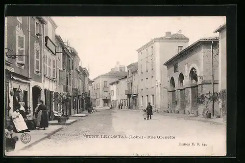 AK Sury-le-Comtal, Rue Grenette, Strassenpartie