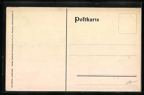 AK Landsturm - made in Germany, Deutscher Soldat trampelt Feinde nieder