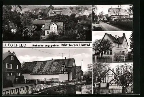AK Legefeld /Ilmtal, Schulhort, Strassenpartie, Ortsansicht