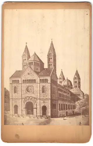 Fotografie unbekannter Fotograf, Ansicht Speyer, Blick auf den Dom um 1885