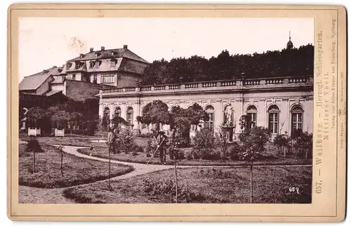 Fotografie Ernst Roepke, Wiesbaden, Ansicht Weilburg, mittlerer Teil ders Herzogl. Schlossgarten