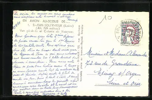 AK St-Jean-Soleymieux, Vue générale et Colonie de Vacances