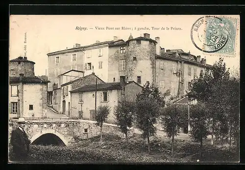 AK Régny, Vieux Pont sur Rhins, Tour de la Prison