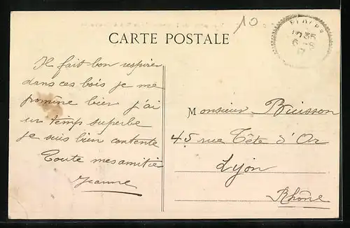 AK Le Cergne, Vue prise de la route de la Croix-Couverte