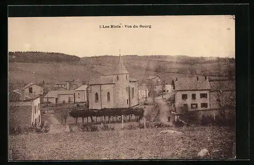 AK Les Biefs, Vue du Bourg