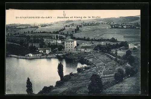 AK St-Symphorien-de-Lay, Hameau et étang de la Roche