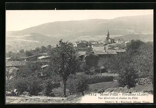 AK Véranne, Vue Générale et chaîne du Pilat