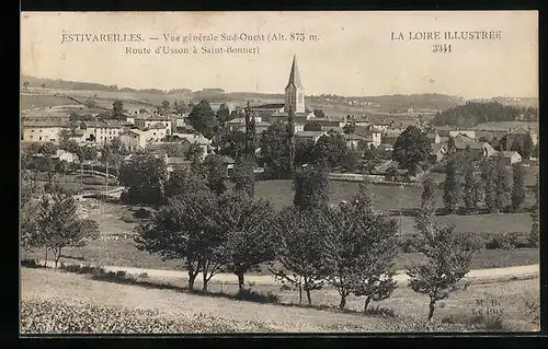 AK Estivareilles, Vue générale Sud-Ouest