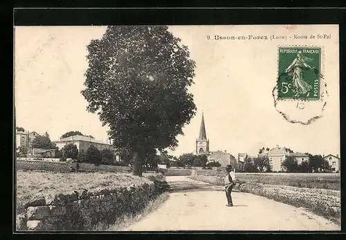 AK Usson-en-Forez, Route de St-Pal