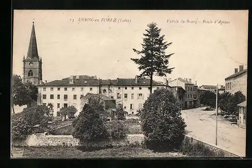 AK Usson-en-Forez, Entrée du Bourg, Route d`Apinac
