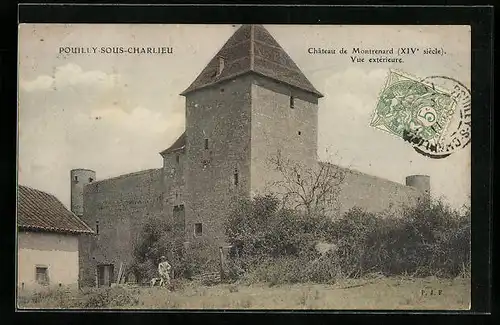 AK Pouilly-sous-Charlieu, Chateau de Montrenard - Vue exterieure