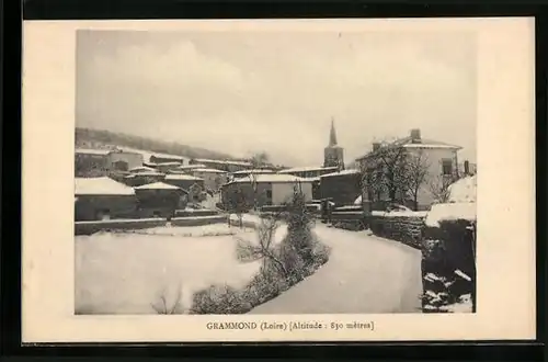 AK Grammond, Ortsansicht im Schnee
