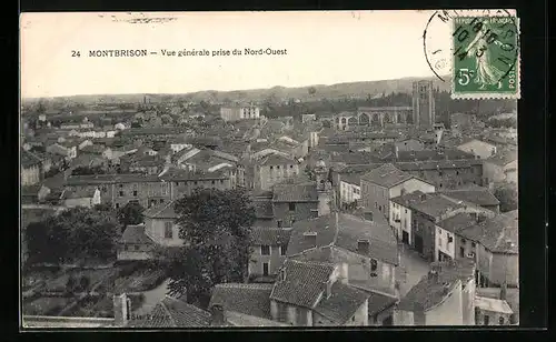 AK Montbrison, Vue generale prise du Nord-Ouest