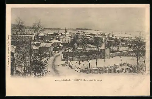 AK Noirétable, Vue generale, sous la neige