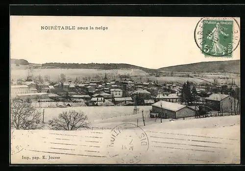 AK Noirétable, Vue generale sous la neige