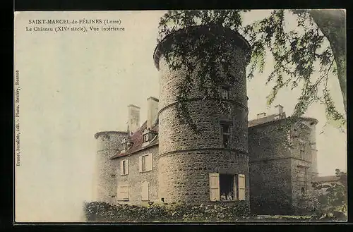 AK Saint-Marcel-de-Félines, Le Chateau - Vue interieure