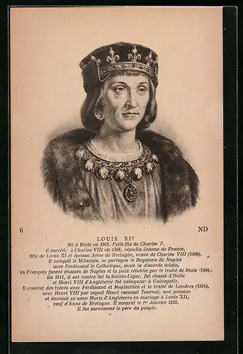 AK Louis XII. von Frankreich