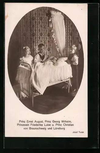 AK Prinz Ernst August, Prinz Georg Wilhelm, Prinzessin Friederika Luise von Braunschweig und Lüneburg