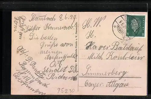 AK Weissenstein bei Stammbach, Gasthaus und Aussichtsurm