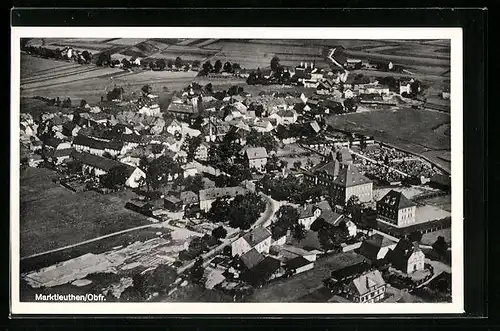 AK Marktleuthen /Obfr., Ortspartie aus der Vogelschau