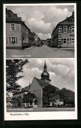 AK Marktleuthen /Obfr., Motiv an der Kirche und Markt