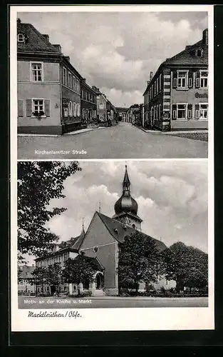 AK Marktleuthen /Obfr., Motiv an der Kirche und Markt