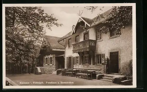 AK Waldstein /Fichtelgeb., Forsthaus u. Restaurant