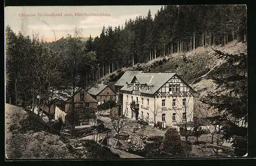 AK Helmbrechts, Gasthaus Bischofsmühle im Oberes Rodachtal