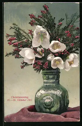 AK Erfurt, Christianenheim, Blumentag im Jahr 1911