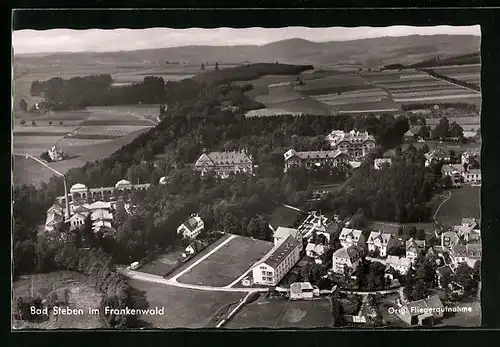 AK Bad Steben /Frankenwald, Ortsansicht aus der Vogelschau