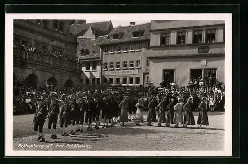 AK Rothenburg ob der Tauber, Aufführung des historischen Schäfertanzes