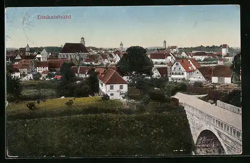 Künstler-AK Dinkelsbühl, Stadtpanorama