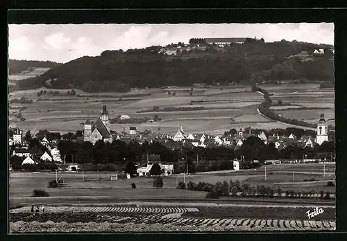 AK Weissenburg /Bayern, Blick auf Stadt mit Wülzburg im Hintergrund
