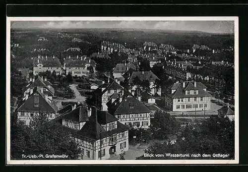 AK Grafenwöhr, Truppenübungsplatz, Blick vom Wassserturm nach dem Ostlager