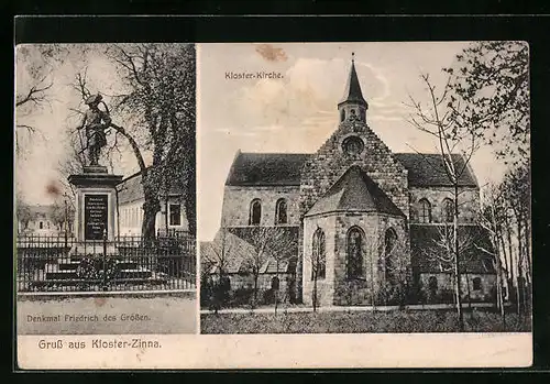 AK Kloster-Zinna, Kloster-Kirche und Denkmal
