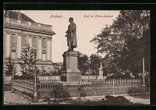 AK Ansbach, Graf von Platen-Denkmal