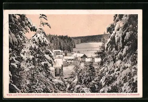 AK Friedenweiler /bad. Schwarzwald, Wald und Höhenluftkurort im Winter