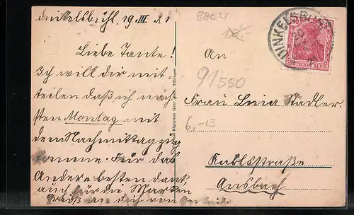 AK Dinkelsbühl, Partie an der Wörnitz