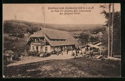 AK Heubronn /Schwarzwald, Gasthaus zum Haldenhof