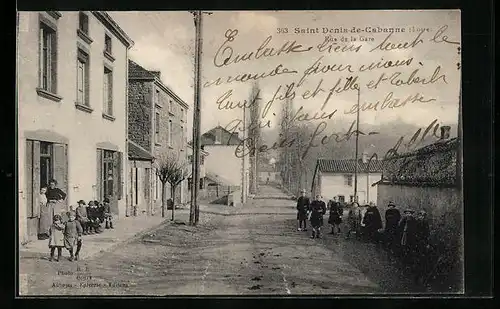 AK St-Denis-de-Cabanne, Rue de la Gare