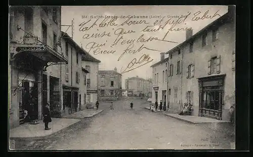 AK St-Denis-de-Cabanne, Grande Rue