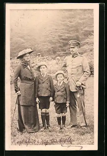 AK Grossherzog u. Grossherzogin von Hessen-Darmstadt mit Kindern