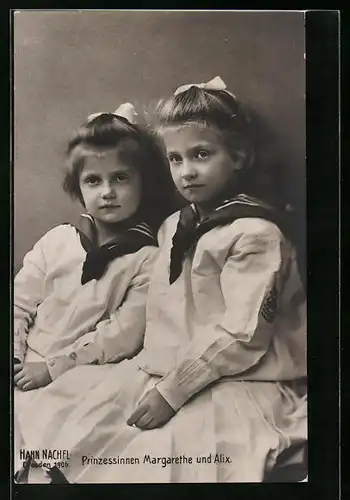 AK Prinzessinnen Margarethe und Alix von Sachsen