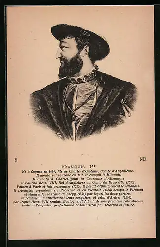 Künstler-AK Francois 1er