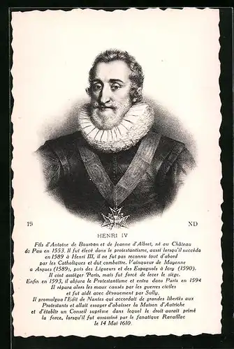 AK König Henri IV. von Frankreich