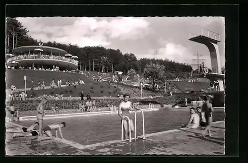 AK Bad Kissingen, Terrassen-Schwimmbad am Ballinghain